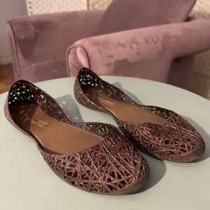 Melissa Campana Burgundy Jelly Flats - size 7.5